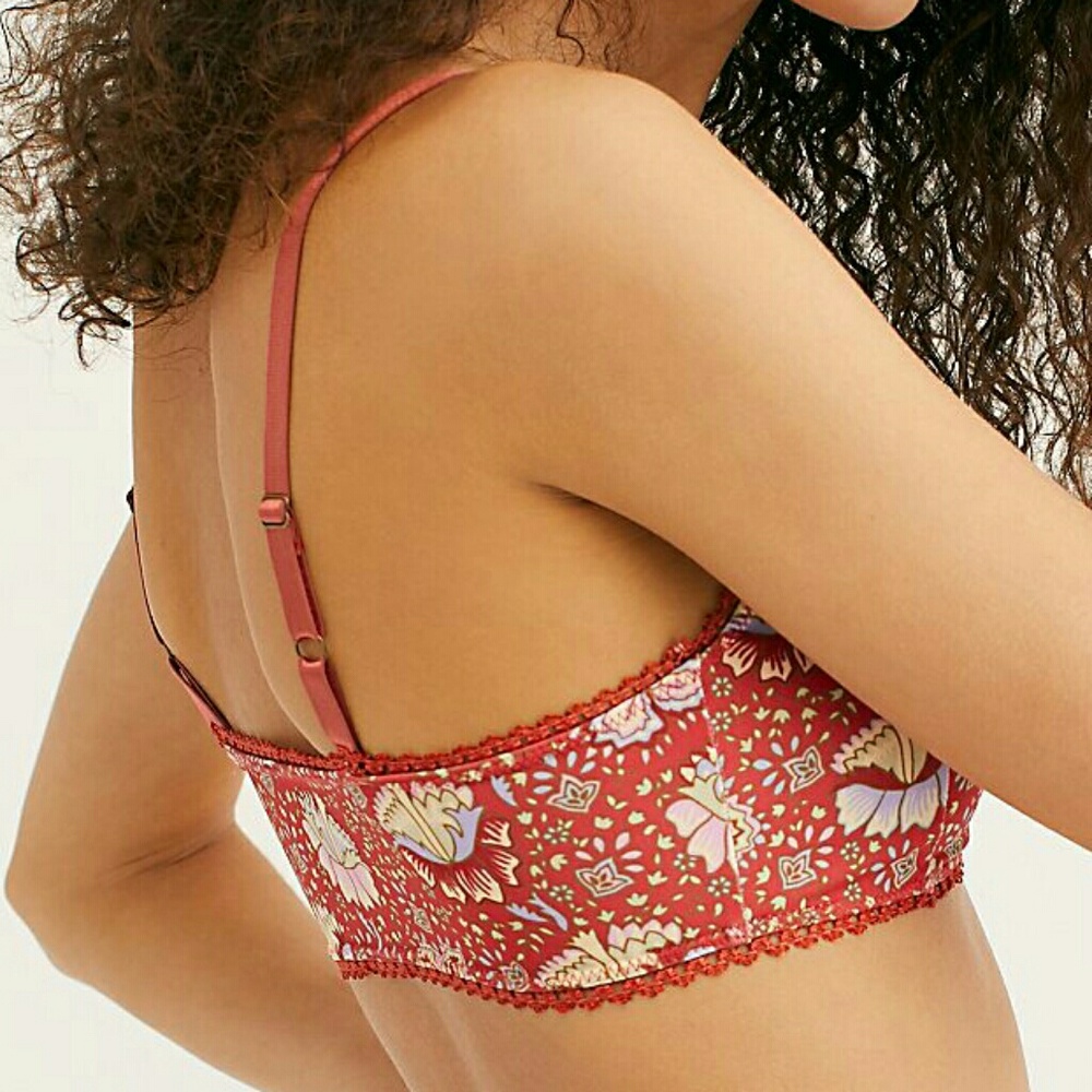 New spell x FP cherry Poinciana bralette red bra M - Picture 5 of 8